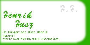 henrik husz business card